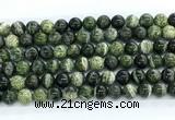 CZJ572 15.5 inches 8mm round green zebra jasper gemstone beads