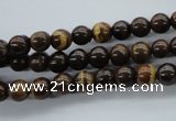 CZJ69 15.5 inches 6mm round iron zebra jasper beads wholesale