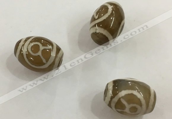 DZI301 10*14mm drum tibetan agate dzi beads wholesale