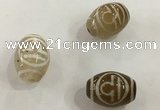 DZI302 10*14mm drum tibetan agate dzi beads wholesale