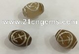 DZI309 10*14mm drum tibetan agate dzi beads wholesale