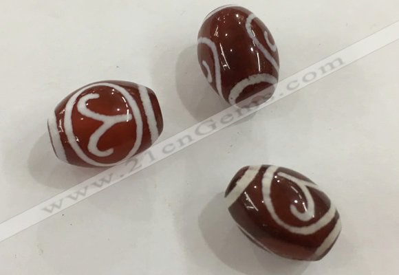 DZI315 10*14mm drum tibetan agate dzi beads wholesale