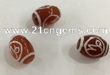 DZI316 10*14mm drum tibetan agate dzi beads wholesale