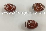 DZI318 10*14mm drum tibetan agate dzi beads wholesale