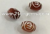 DZI321 10*14mm drum tibetan agate dzi beads wholesale