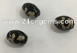 DZI340 10*14mm drum tibetan agate dzi beads wholesale