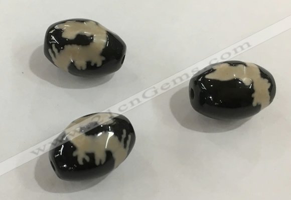 DZI358 10*14mm drum tibetan agate dzi beads wholesale