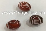 DZI376 10*14mm drum tibetan agate dzi beads wholesale