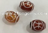 DZI382 10*14mm drum tibetan agate dzi beads wholesale