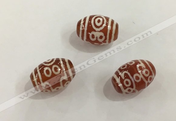 DZI392 10*14mm drum tibetan agate dzi beads wholesale