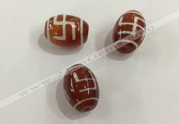 DZI399 10*14mm drum tibetan agate dzi beads wholesale