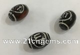 DZI406 10*14mm drum tibetan agate dzi beads wholesale