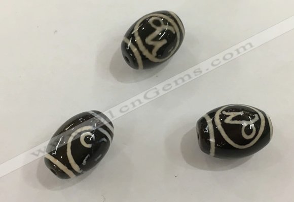 DZI408 10*14mm drum tibetan agate dzi beads wholesale