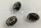 DZI410 10*14mm drum tibetan agate dzi beads wholesale