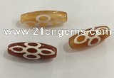 DZI421 10*28mm drum tibetan agate dzi beads wholesale