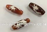 DZI422 10*28mm drum tibetan agate dzi beads wholesale