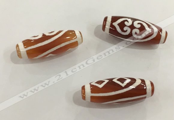 DZI423 10*28mm drum tibetan agate dzi beads wholesale