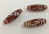 DZI433 10*30mm drum tibetan agate dzi beads wholesale