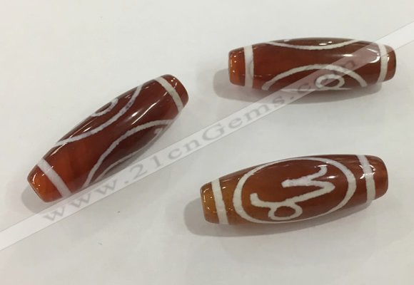 DZI433 10*30mm drum tibetan agate dzi beads wholesale