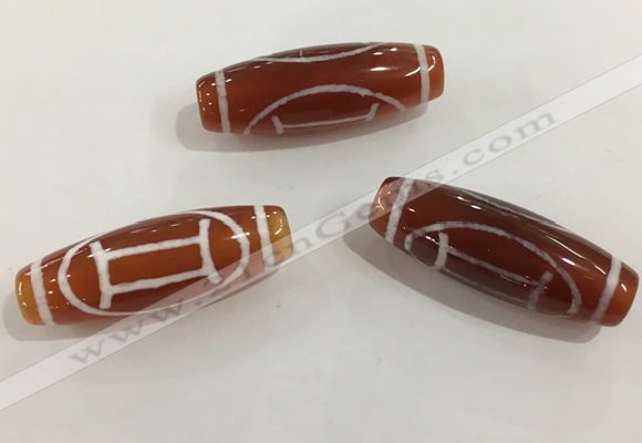 DZI434 10*30mm drum tibetan agate dzi beads wholesale