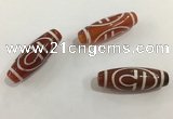 DZI435 10*30mm drum tibetan agate dzi beads wholesale