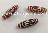 DZI437 10*30mm drum tibetan agate dzi beads wholesale