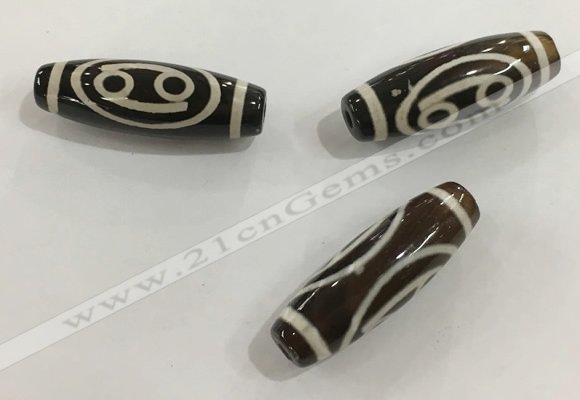 DZI457 10*30mm drum tibetan agate dzi beads wholesale