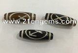 DZI458 10*30mm drum tibetan agate dzi beads wholesale