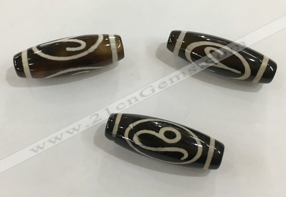 DZI465 10*30mm drum tibetan agate dzi beads wholesale