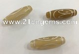 DZI503 10*30mm drum tibetan agate dzi beads wholesale