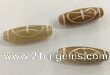 DZI504 10*30mm drum tibetan agate dzi beads wholesale