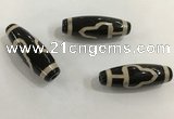 DZI510 10*30mm drum tibetan agate dzi beads wholesale