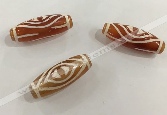 DZI522 10*30mm drum tibetan agate dzi beads wholesale