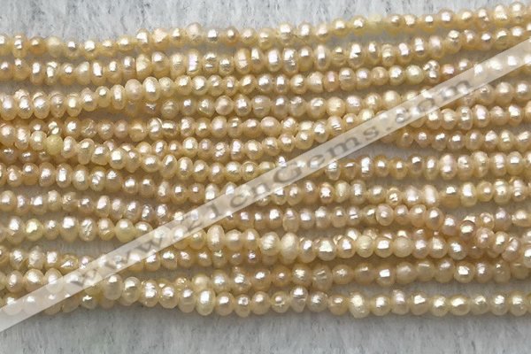 FWP06 14.5 inches 2mm - 2.5mm potato pink freshwater pearl strands