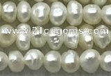 FWP07 14.5 inches 2mm - 3mm potato white freshwater pearl strands