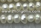 FWP09 14.5 inches 2.5mm - 3mm potato white freshwater pearl strands