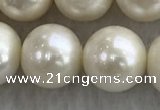 FWP116 15 inches 10mm - 11mm potato white freshwater pearl strands