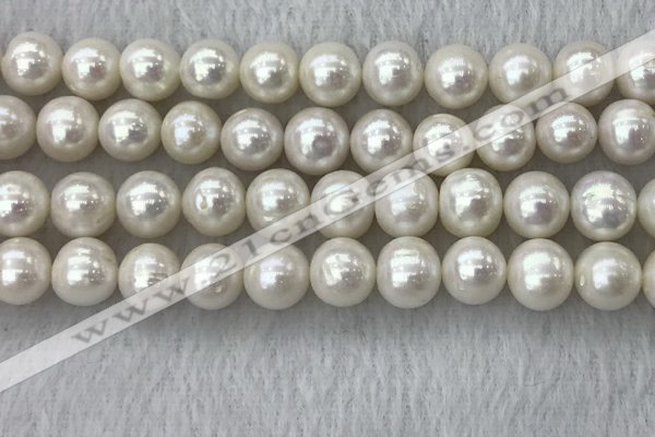 FWP118 15 inches 10mm - 11mm potato white freshwater pearl strands