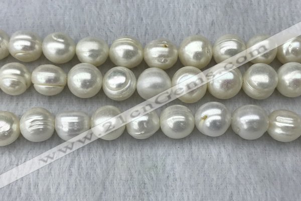 FWP131 15 inches 12mm - 13mm potato white freshwater pearl strands