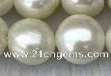 FWP133 15 inches 13mm potato white freshwater pearl strands