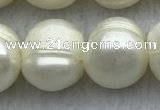 FWP134 15 inches 12mm - 13mm potato white freshwater pearl strands