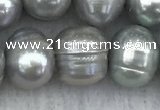 FWP139 15 inches 8mm - 9mm potato grey freshwater pearl strands