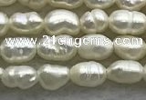 FWP151 14.5 inches 2.5mm rice white freshwater pearl strands