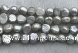 FWP256 15 inches 11mm - 12mm baroque grey freshwater pearl strands