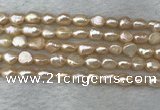 FWP275 15 inches 6mm - 7mm baroque pink freshwater pearl strands