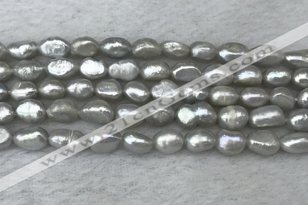 FWP276 15 inches 6mm - 7mm baroque grey freshwater pearl strands