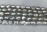 FWP281 15 inches 7mm - 8mm baroque grey freshwater pearl strands