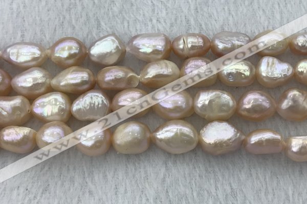 FWP291 15 inches 10mm - 11mm baroque purple freshwater pearl strands