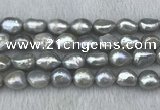 FWP307 15 inches 11mm - 12mm baroque grey freshwater pearl strands