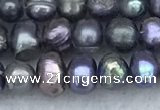 FWP31 14.5 inches 4mm - 4.7mm potato black freshwater pearl strands